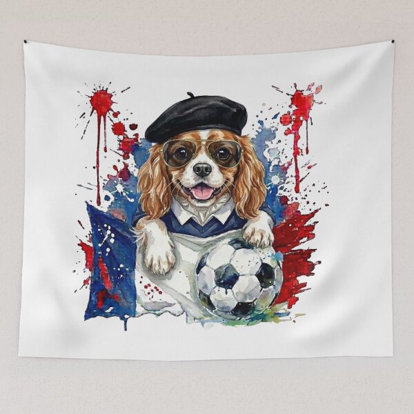 Item preview, Cavalier King Charles spaniel Blenheim World Cup France Suppawters designed and sold by The Suppawters.