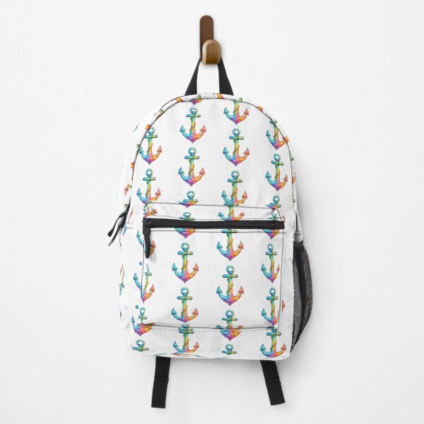 Item preview, Rainbow Watercolor Anchor with Rope designed and sold by jgvisualarts.