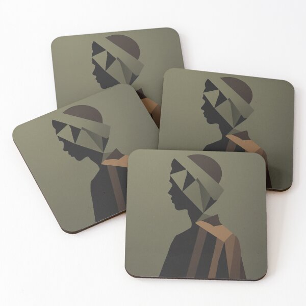 Item preview, Minimalist Geometric Face Earth Tones Poster designed and sold by EnmarcArt.
