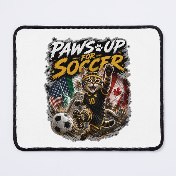 Item preview, Paws Up for Soccer Cat 2026 designed and sold by yasmh.