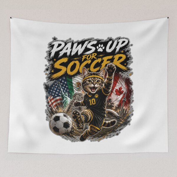 Item preview, Paws Up for Soccer Cat 2026 designed and sold by yasmh.