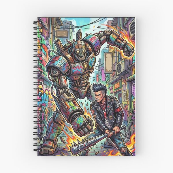 Item preview, Punk guy clashes with robot. designed and sold by PP&RAINBOW SHOP.