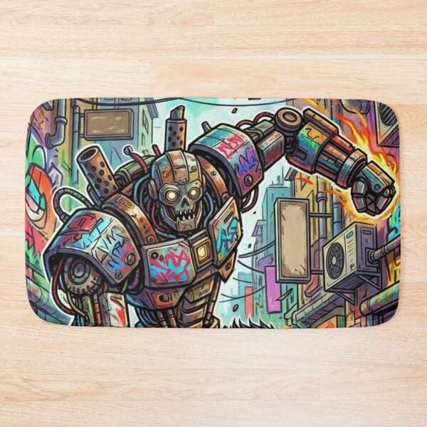 Item preview, Punk guy clashes with robot. designed and sold by PP&RAINBOW SHOP.