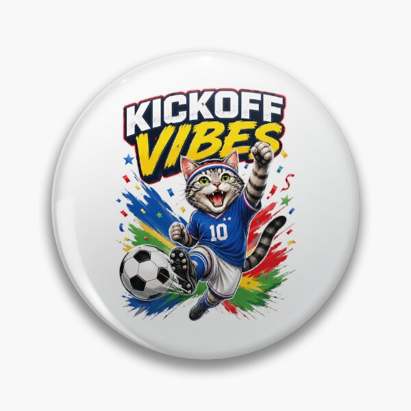 Item preview, Kickoff Vibes Soccer Cat 2026 designed and sold by yasmh.
