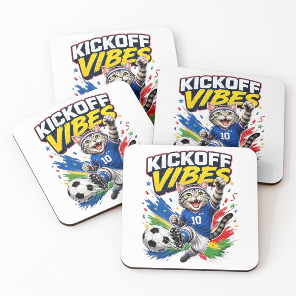 Item preview, Kickoff Vibes Soccer Cat 2026 designed and sold by yasmh.