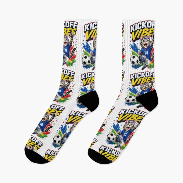 Item preview, Kickoff Vibes Soccer Cat 2026 designed and sold by yasmh.