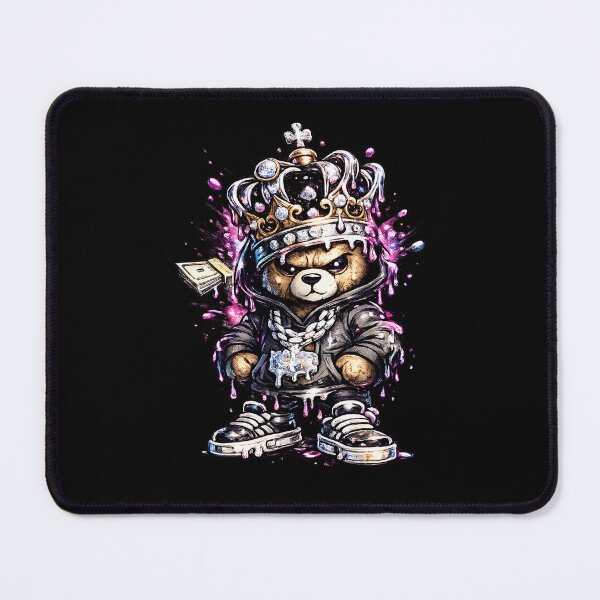 Item preview, Hypebeast King Teddy Bear - Dripping Crown Streetwear Art designed and sold by saamessart.