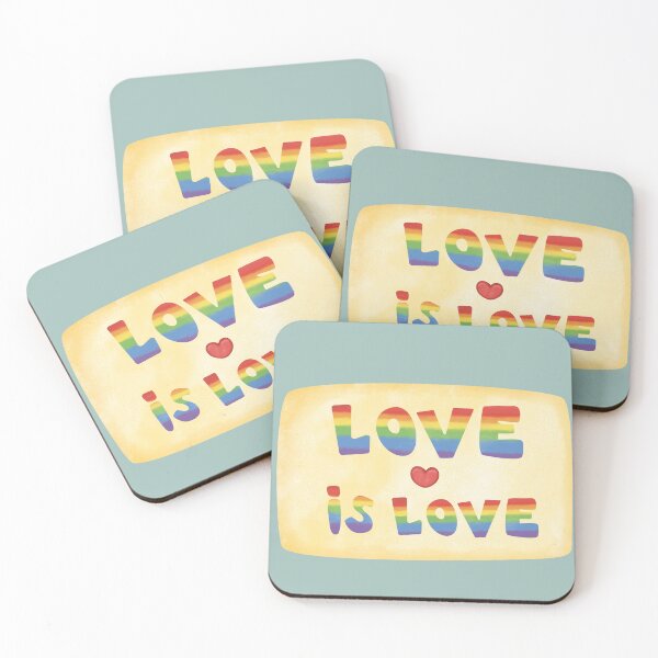 Item preview, Love Is Love Rainbow Typography Art designed and sold by Aura Collective.