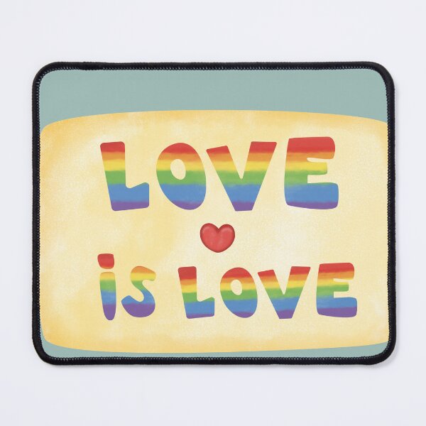 Item preview, Love Is Love Rainbow Typography Art designed and sold by Aura Collective.