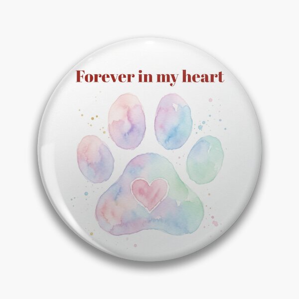 Item preview, Forever In My Heart Dog Memorial Gift Pet Loss Sympathy Print designed and sold by PetInkCo.