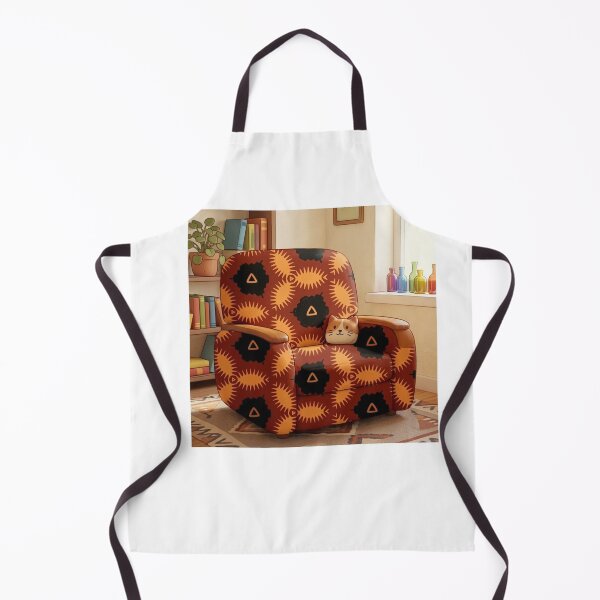 Item preview, The Sunburst Harmony Cozy Armchair – Whimsical Geometric Pattern Edition designed and sold by AirCrayons27.