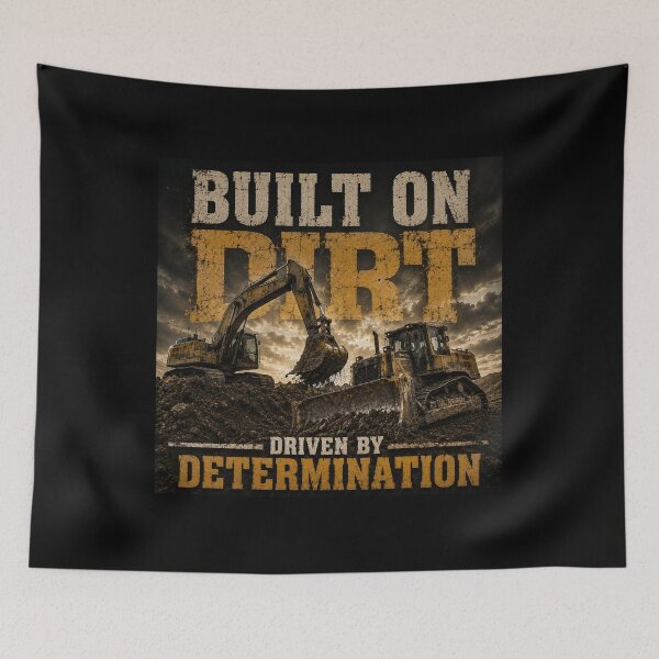 Item preview, Built on Dirt Driven by Determination Heavy Equipment Operator Construction Design designed and sold by kakmi-art.