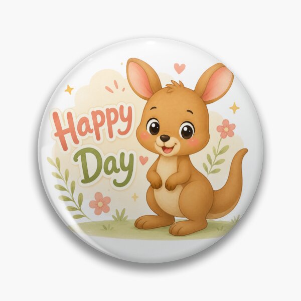 Item preview, Happy Day Cute Kangaroo Floral Cheerful Design designed and sold by Sharlo Shop.