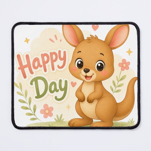 Item preview, Happy Day Cute Kangaroo Floral Cheerful Design designed and sold by Sharlo Shop.