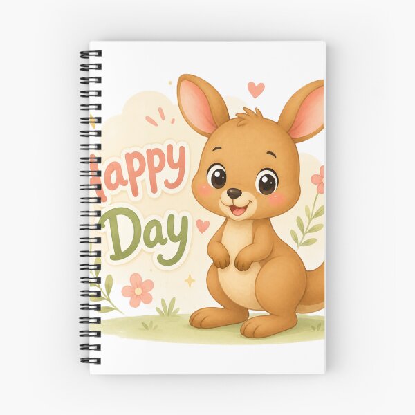 Item preview, Happy Day Cute Kangaroo Floral Cheerful Design designed and sold by Sharlo Shop.
