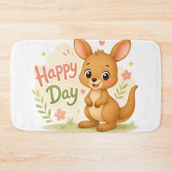 Item preview, Happy Day Cute Kangaroo Floral Cheerful Design designed and sold by Sharlo Shop.