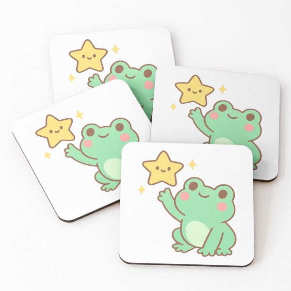 Item preview, Aim Higher Frog - Inspirational Kawaii Sticker designed and sold by foryouandyours.