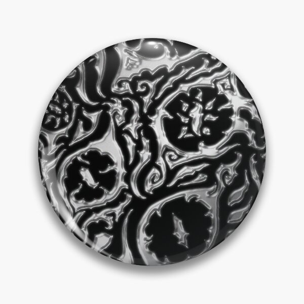 Item preview, Ornamental Blackwork Panel – Organic Gothic Design (chrome) designed and sold by JFOdesign.