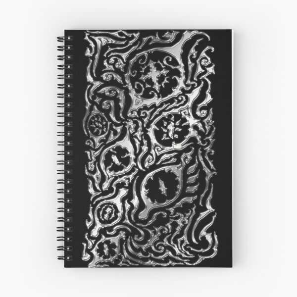 Item preview, Ornamental Blackwork Panel – Organic Gothic Design (chrome) designed and sold by JFOdesign.
