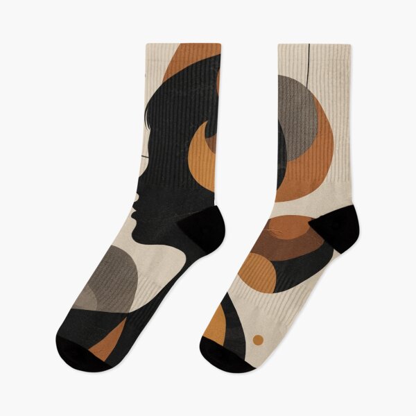 Item preview, Abstract Female Silhouette Astral Retro Print designed and sold by EnmarcArt.
