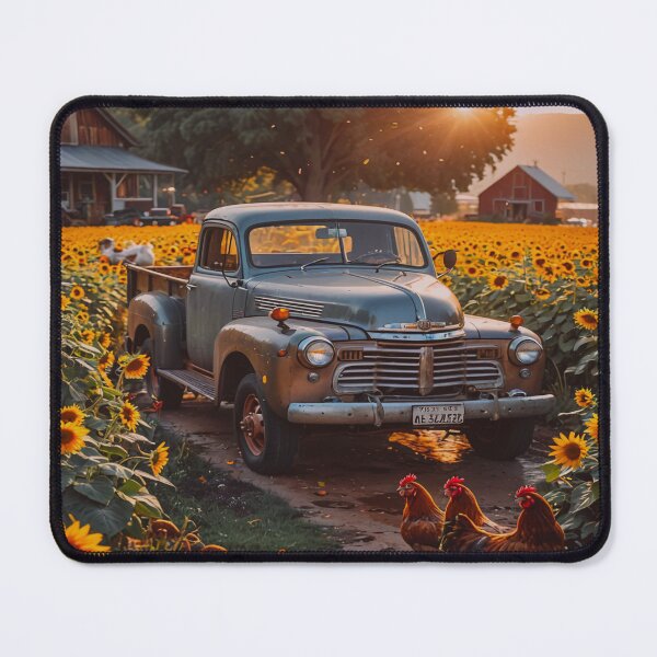 Item preview, Vintage Truck in Sunflower Field Wall Art designed and sold by BeautifulVirtues.