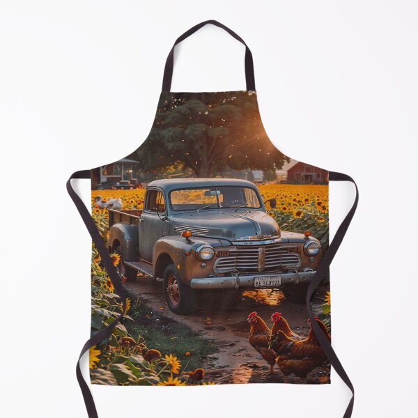 Item preview, Vintage Truck in Sunflower Field Wall Art designed and sold by BeautifulVirtues.