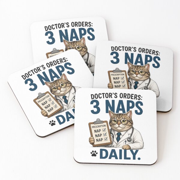 Item preview, Doctor Cat 3 Naps Daily designed and sold by yasmh.