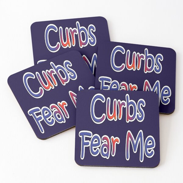 Item preview, Curbs Fear Me Funny Blue Orange Slogan designed and sold by SandyMDesigns.
