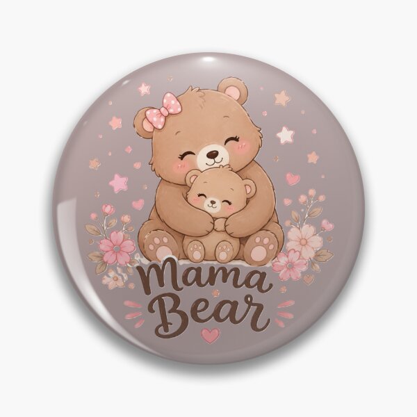 Item preview, Mama Bear Cute Mother Baby Bear Floral Design designed and sold by Sharlo Shop.