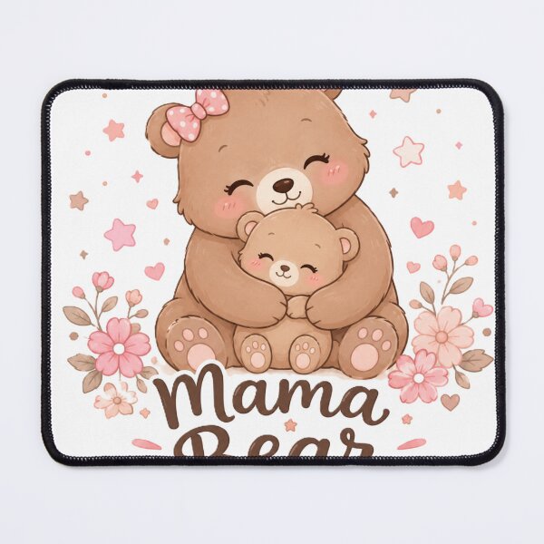 Item preview, Mama Bear Cute Mother Baby Bear Floral Design designed and sold by Sharlo Shop.