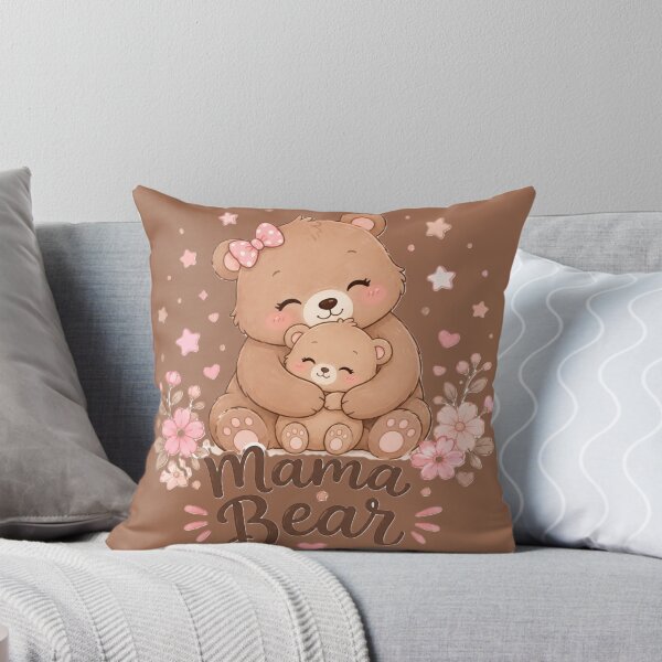 Item preview, Mama Bear Cute Mother Baby Bear Floral Design designed and sold by Sharlo Shop.