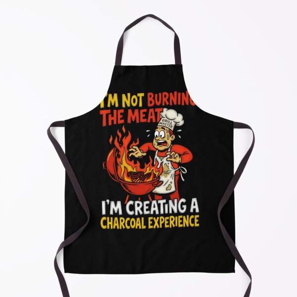 Item preview, I'm Not Burning The Meat I'm Creating A Charcoal Experience Grill Master Graphic — Funny BBQ Humor designed and sold by SkTee2k.