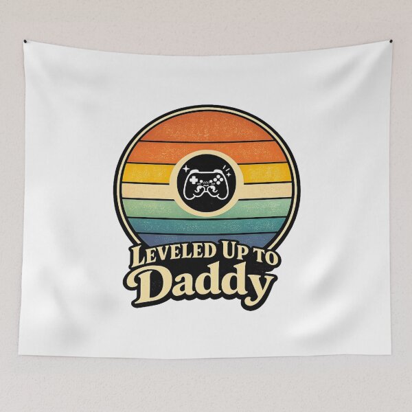 Item preview, Leveled Up to Daddy – Father’s Day  designed and sold by LuveraxArt.