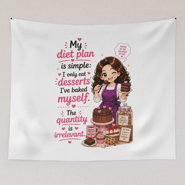 Item preview, My Diet Plan is Simple (Only Eat Desserts I Baked Myself) designed and sold by thecookiegallery.