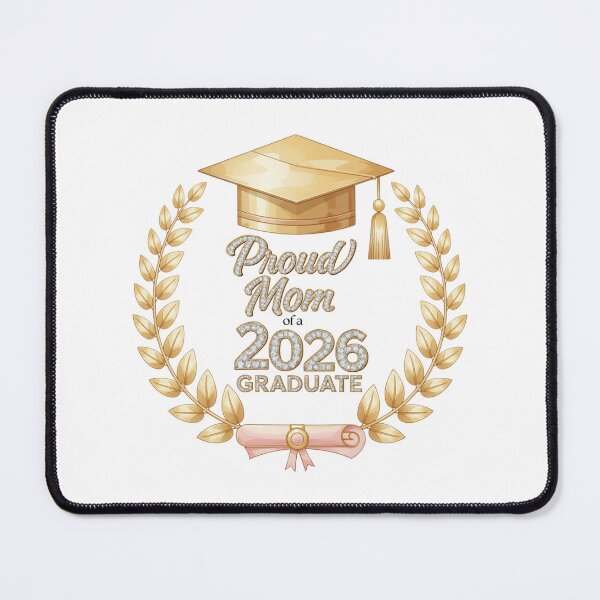 Item preview, Proud Mom of a 2026 Graduate with Royal Laurel Motif, Diploma & Diamonds designed and sold by jeweleddesigns.