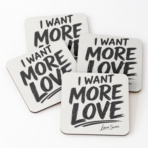 Item preview, I WANT MORE LOVE | Grey Typography Print | Modern Quote Design designed and sold by BlueberrySwan.