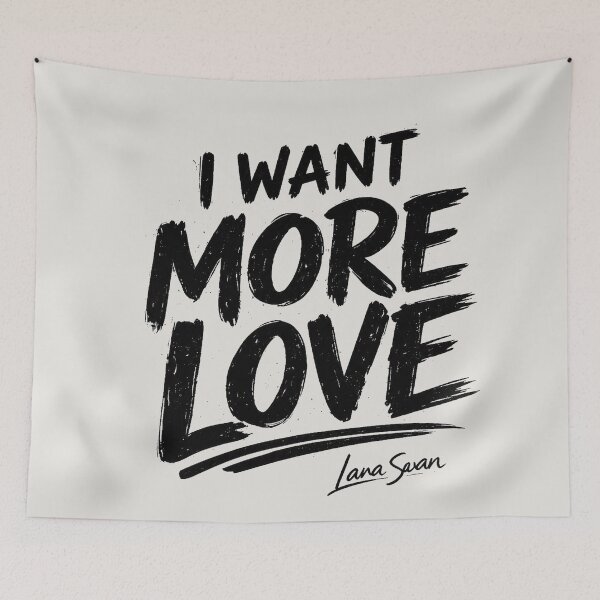 Item preview, I WANT MORE LOVE | Grey Typography Print | Modern Quote Design designed and sold by BlueberrySwan.
