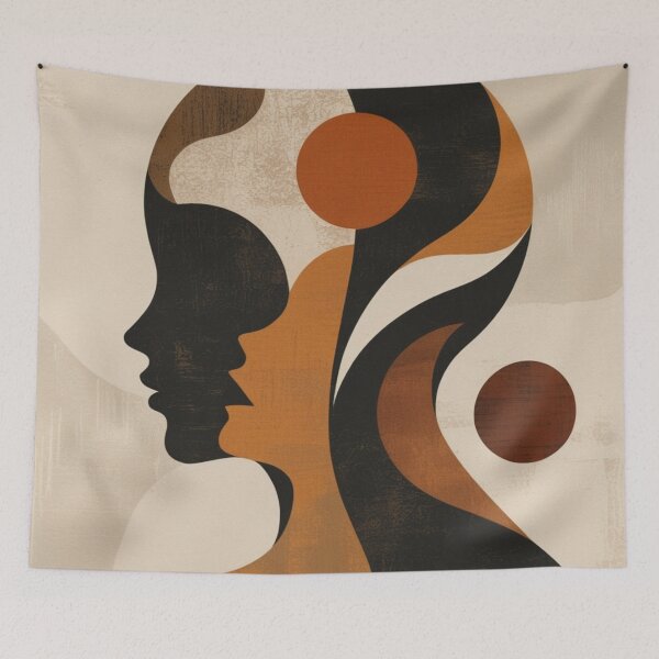 Item preview, Organic Shapes Female Profile Poster designed and sold by EnmarcArt.