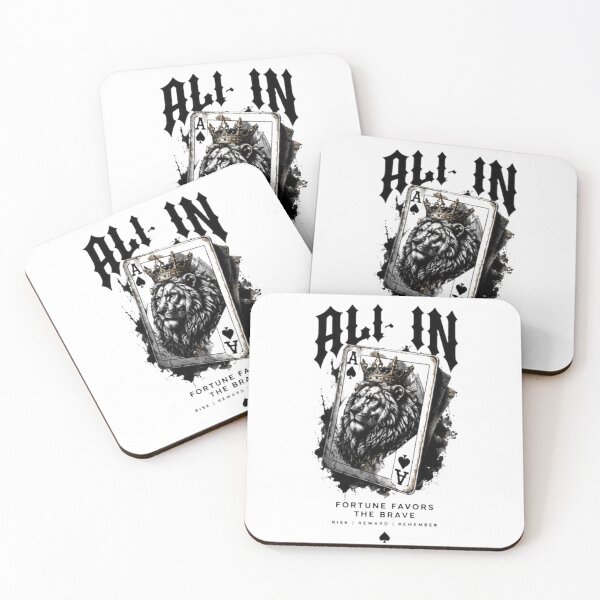 Item preview, All In Lion King Card – Fortune Favors the Brave Graphic Design designed and sold by novaduman.