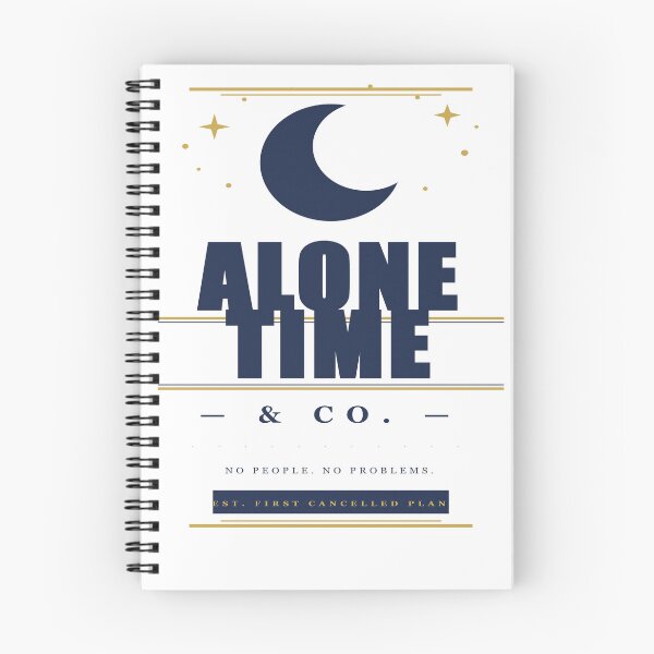 Item preview, Alone Time & Co Funny Introvert Gift – Navy Gold Moon Stars Shirt, No People No Problems designed and sold by Mega-Shopping.