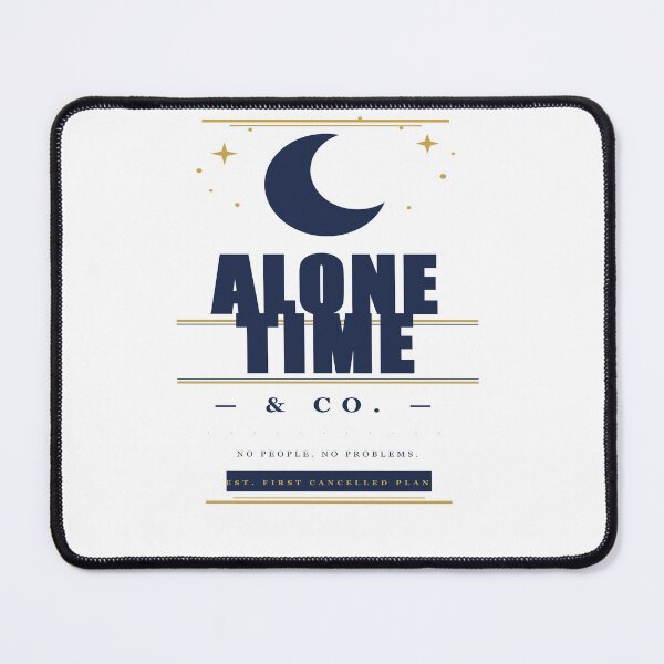Item preview, Alone Time & Co Funny Introvert Gift – Navy Gold Moon Stars Shirt, No People No Problems designed and sold by Mega-Shopping.