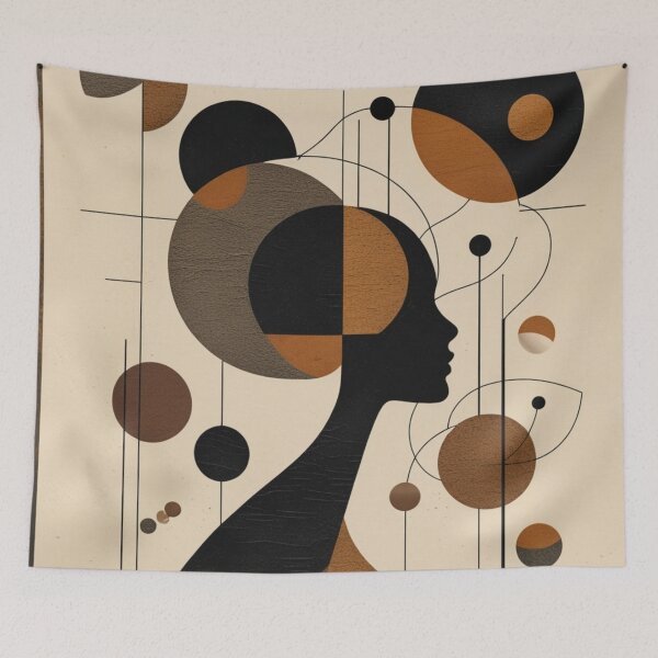 Item preview, Sacred Astral Geometry Black Profile Poster designed and sold by EnmarcArt.