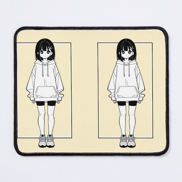 Item preview, Fashion - Girl in White Hoodie Bike Shorts Chunky Sneakers Variant 3 designed and sold by AnimeShin.