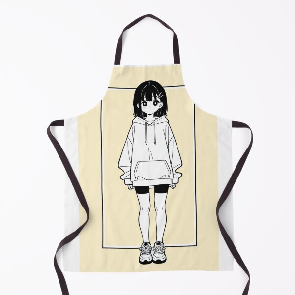 Item preview, Fashion - Girl in White Hoodie Bike Shorts Chunky Sneakers Variant 3 designed and sold by AnimeShin.