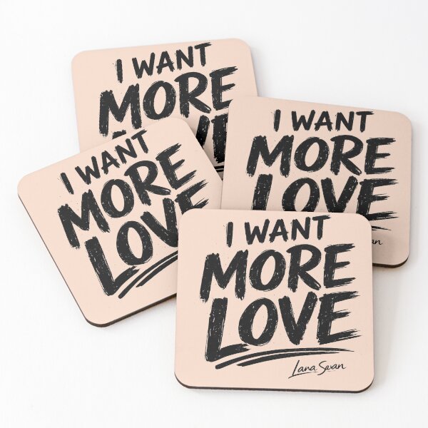 Item preview, I WANT MORE LOVE | Peach Typography Art | Warm Romantic Quote Design designed and sold by BlueberrySwan.