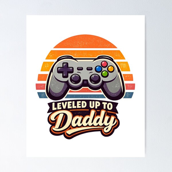 Item preview, Leveled Up to Daddy – Father’s Day  designed and sold by LuveraxArt.