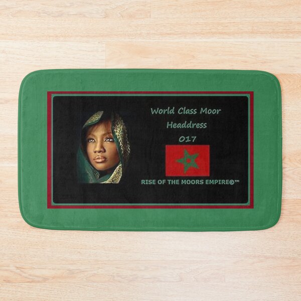 Item preview, Mu’ur (UM) Empire™ al-Benhadiel©™ design, World Class Moor Headdress 017,  green background designed and sold by HardyKnitDesign.