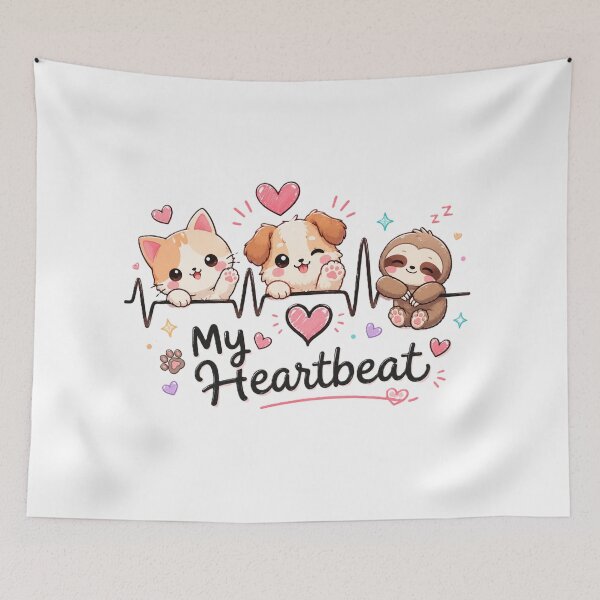Aperçu de l'œuvre My Heartbeat Animal Lover Gift créée et vendue par Sharlo Shop.