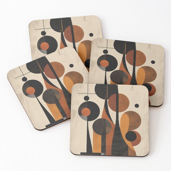 Item preview, Constructivist Vertical Abstract Shapes Wall Art designed and sold by EnmarcArt.
