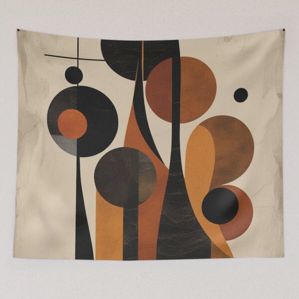 Item preview, Constructivist Vertical Abstract Shapes Wall Art designed and sold by EnmarcArt.